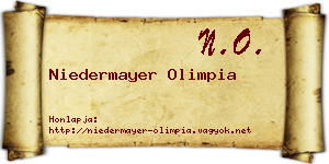 Niedermayer Olimpia névjegykártya